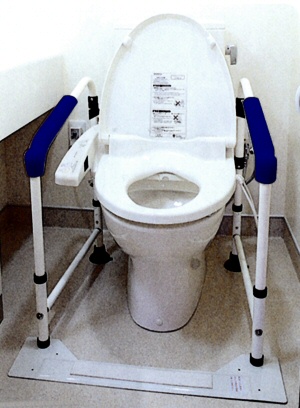 据え置き型トイレの手すり通販設置